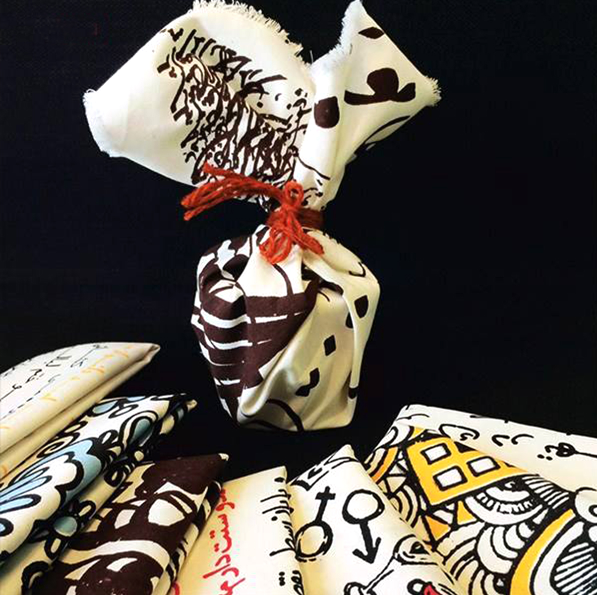 بسته بندی هدیه با پارچه